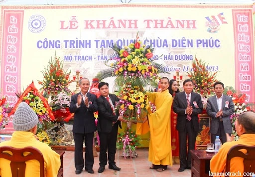 Khánh thành công trình tam quan và tam bảo chùa Diên Phúc