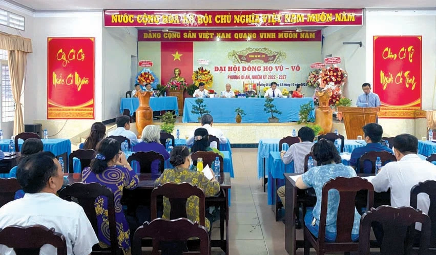 Ra mắt BCH dòng họ Vũ - Võ phường Dĩ An, thành phố Dĩ An - Bình Dương